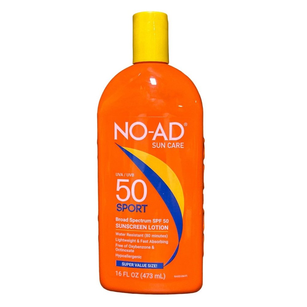 NO-AD SPF 50 SPORT Sunscreen Lotion 16oz New 2023